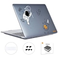 Miniatyrbild 2 av 2: HAT PRINCE MacBook Pro 13 (A2251, A2289, 2020) / M1 / M2 (A2338, 2020) i astronautstil och tangentbordsskydd - Fångar Raketen Vit
