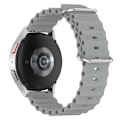 Miniatyrbillede 5 af 5: 20mm Universal wave design silikone urrem - Grå Silver grey