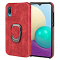 Pikkukuva 1 / 2: Iskunkestävä nahkasuojus soikealla jalustalla Samsung Galaxy M02 / A02 - Punainen Red