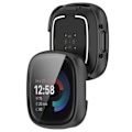 Miniatyrbillede 3 af 6: Fitbit Sense 2 / Versa 4 cover med hærdet glas - Sort Black