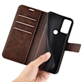 Pikkukuva 4 / 6: Lompakko Nahkakotelo For Motorola Moto G Play (2023) - Ruskea Brown