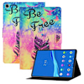 Miniatyrbillede 1 af 2: Samsung Galaxy Tab A8 10.5 (2021) læderetui med cool mønster - Vær Fri I Livlige Farver Multicolor