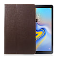 Miniatyrbild 1 av 2: Samsung Galaxy Tab A 10.5 skyddshölje syntetläder stående - Kaffe Brun