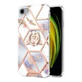 Miniatyrbillede 1 af 2: Marble design iPhone SE (2022) / iPhone SE 2020 / iPhone 7 cover - Krone White