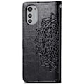Miniatyrbillede 2 af 2: Mandala Motorola Moto E32 Flip Etui - Sort Black