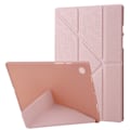 Pikkukuva 1 / 2: Samsung Galaxy Tab A8 10.5 (2021) V-taitto tyyliin silikonikotelo - Ruusukulta Pink
