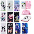 Miniatyrbillede 2 af 2: Nokia 1 Printet Mønster PU læder flip etui - Panda Klatrer på bambus Multicolor