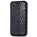 Miniatyrbillede 2 af 2: Læder Etui med A Stilfuldt Rhombus Tryk til Samsung Galaxy M13 5g - Sort Black