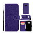 Pikkukuva 2 / 2: Samsung Galaxy S10 Plus painettu Perhonen Kukka nahkainen flip suojakotelo - Violetti Purple
