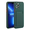Miniatyrbillede 1 af 2: Kortholdercover til iPhone 13 Pro Max - Grøn Green