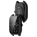 Miniatyrbillede 3 af 6: Amazfit GTS 4 cover med skærmbeskyttelse af hærdet glas - Sort Black