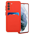 Pikkukuva 1 / 2: Card Holder Suojakuori For Samsung Galaxy S21 Plus - Punainen Red