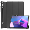 Miniatyrbillede 1 af 2: Tri-fold læderstativ-etui til Lenovo Tab P11 Pro (2. generation) - Sort Black