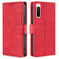 Pikkukuva 1 / 2: Krokotiili kuvioitu nahkakotelo Sony Xperia 10 IV - Punainen Red