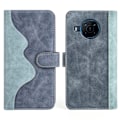 Miniatyrbillede 1 af 2: To Farvet Læder Flip Case til Nokia X100 - Blå Blue