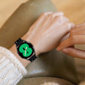 Miniatyrbillede 2 af 2: 20 mm Huawei Watch GT 2 42 mm / Watch 2 resin-urrem med spænde i rustfrit stål - Sort Black