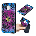Miniatyrbillede 1 af 2: Samsung Galaxy J4 (2018) ophøjet mønster etui - Blomster Multicolor