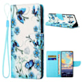 Pikkukuva 1 / 2: Wonderland Samsung Galaxy A32 flip kuoret - Maaginen Perhonen Blue