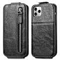 Pikkukuva 1 / 2: Vertical Flip Phone Suojakotelo With Zipper For iPhone 11 Pro - Musta Black