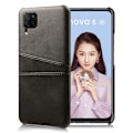 Miniatyrbillede 1 af 2: Dual Card cover - Huawei P40 Lite / Nova 6 SE - Sort Black