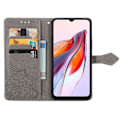 Miniatyrbild 6 av 6: Mandala Xiaomi Redmi 12C / 11a Flip Fodral - Grå Silvergrå
