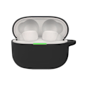 Miniatyrbillede 1 af 2: Sony LinkBuds S silikoneetui med karabinhage - Sort Black