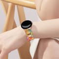 Miniatyrbilde 2 av 2: Google Pixel Watch D-formet klokkerem i harpiksstil - Regnbue Multicolor