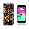 Miniatyrbild 1 av 2: LG K10 2017 mjukt präglat TPU-fodral - Kaffebönor Och Kaffe Brun