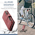 Pikkukuva 2 / 2: CaseMe vetoketjullinen lompakko-puhelinkotelo Samsung Galaxy A52s 5G / Samsung Galaxy A52 / Samsung Galaxy A52 5G - Punainen Red