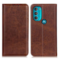 Miniatyrbild 1 av 2: Äkta läder Motorola Moto G71 5G fodral - Brun Brun