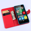 Pikkukuva 2 / 2: Moen Microsoft Lumia 640 Nahkakotelo Korttitaskuilla - Punainen Red