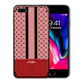 Miniatyrbillede 1 af 2: XNE iPhone 7 Plus / 8 Plus TPU etui med præget firkantet mønster - Rød Red