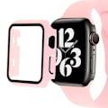 Miniatyrbild 1 av 2: Apple Watch SE 2022 (44mm) cover with tempered glass screen protector - Deep Pink Rosa