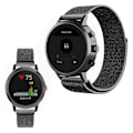 Miniatyrbillede 1 af 2: Garmin Vivoactive 4S rustfrit stål webbing Urrem - Sort Black
