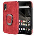 Pikkukuva 1 / 2: Iskunkestävä nahkasuojus soikealla jalustalla Sony Xperia Ace 2:lle - Punainen Red