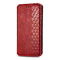 Miniatyrbillede 2 af 6: Læder Etui med A Stilfuldt Rhombus Tryk til Sony Xperia 1 IV - Rød Red