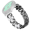 Miniatyrbillede 1 af 6: Samsung Galaxy Watch 5 / 5 Pro / (42mm) rhinestone blomsterformet urrem - Sort Black
