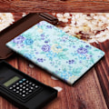 Miniatyrbillede 2 af 2: Huawei MediaPad M5 Lite 10 mønster læderflip etui - Levende Blomst Multicolor