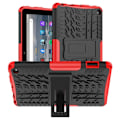 Pikkukuva 1 / 2: Rengaskuvio kickstand tapauksessa Amazon Fire 7 (2022) - Punainen Red