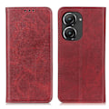 Pikkukuva 1 / 2: Lompakko-style Aitoa Nahkaa Läppäkotelo For ASUS Zenfone 9 - Punainen Red