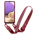 Miniatyrbillede 6 af 6: Tyndt TPU-etui med mat finish og justerbar strop til Samsung Galaxy M32 5G / A32 5G - Rød Red