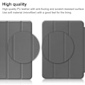Pikkukuva 2 / 2: iPad 10.9 (2022) kolminkertainen nahkakotelo - Harmaa Silver grey