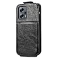 Pikkukuva 2 / 6: Vertical Flip Phone Suojakotelo With Zipper For Xiaomi Redmi Note 11S 5G / Poco M4 Pro 5g / Note 11t 5g - Musta Black