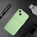 Miniatyrbillede 2 af 2: Kortholdercover til iPhone 13 - Lysegrøn Green