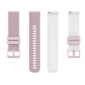 Miniatyrbild 5 av 5: Huawei Watch GT Runner / Watch Buds / Watch 3 Pro klockarmband i silikon med dubbla färger - Rosa / Vit Rosa