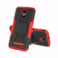 Miniatyrbillede 2 af 2: Motorola Moto Z3 Play cool dæk kickstand hybrid case - Rød Red