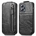 Miniatyrbillede 1 af 6: Vertical Flip Phone Etui med Zipper til Xiaomi Redmi Note 11S 5G / Poco M4 Pro 5g / Note 11t 5g - Sort Black