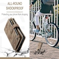 Miniatyrbillede 2 af 2: CaseMe Samsung Galaxy A71 etui med lynlås og pung - Brun Brown