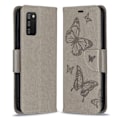 Miniatyrbild 1 av 2: Butterfly läder Samsung Galaxy A02s fodral - Silver/Grå Silvergrå
