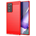 Pikkukuva 1 / 2: Carbon Flex Suojakotelo Samsung Galaxy Note 20 Ultra 5G / 20 Ultra - Punainen Red